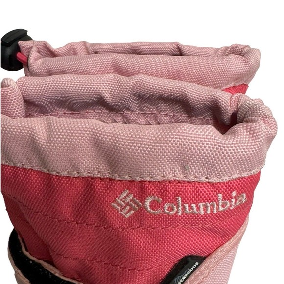 Columbia Baby Girls Size 5 Powderbug Pink/Black Waterproof Snow Boots NWOB - Picture 3 of 6